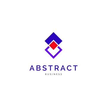 Abstract square icon logo design inspiration 库存插图