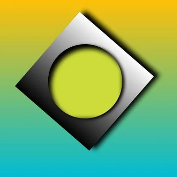 "Abstract Square Icon with Modern Gradient Effect" 写真素材