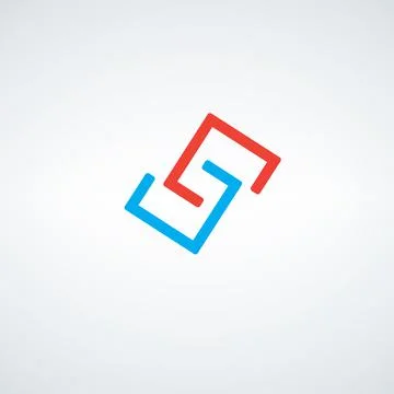 Abstract square infinity business logo. Vector logotype design. building blocks 스톡 일러스트