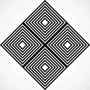 Abstract square with lines, geometric shape. Vector design elements Stock Illustration