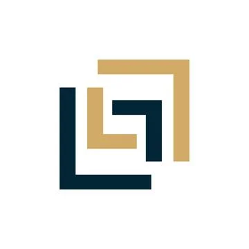 Abstract Square Lines Icon Vector Logo Template Illustrazione stock