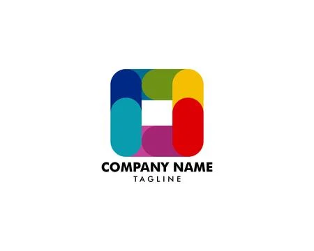 Abstract square logo design template Stock Illustration