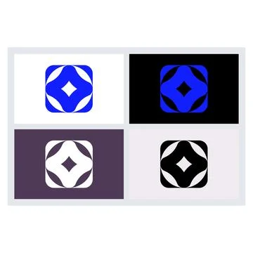 Abstract Square Logo Icon Set Stockillustratie