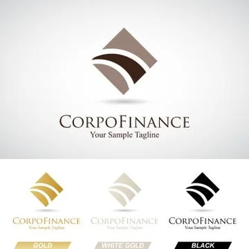 Abstract Square Logo Icon in Various Colors Stock Illustration