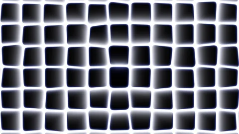 Abstract square morphing pattern with radial glow and bluish edges Video stock 115813850