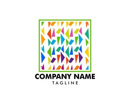 Abstract Square Mosaic Logo Design Template Stock Illustration