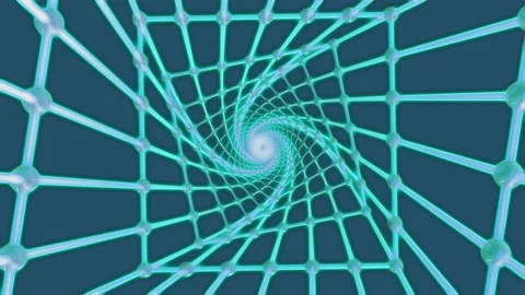 Abstract Square Net Tunnel Moving Towards Camera Stock Footage 234063465