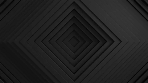 Abstract square with an offset effect. Animation of black pure quadrilateral rin Stock Footage 152310136