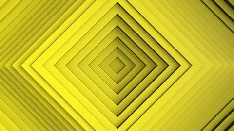 Abstract square with an offset effect. Animation of yellow pure quadrilateral ri Stock-Footage 152348382