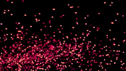 Abstract Square Particle Ember Motion Background with Alpha Channel Stock Footage 333899678
