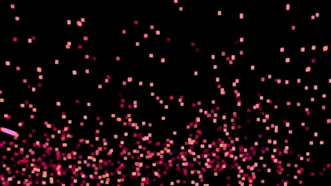 Abstract Square Particle Ember Motion Background with Alpha Channel Stock Footage 333899741