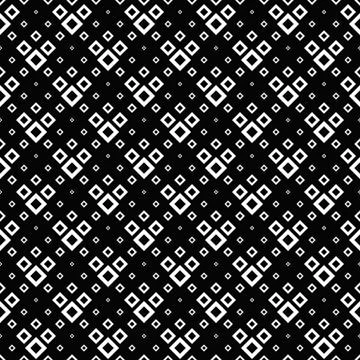 Abstract square pattern background - black and white vector design Illustrazione stock
