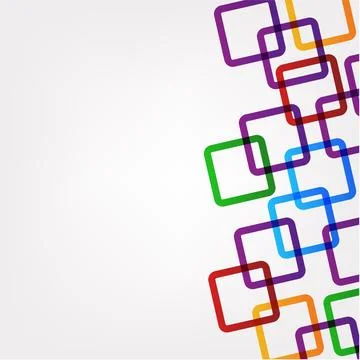 Abstract Square Pattern Background, Vector Illustration 库存插图