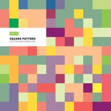 Abstract square pattern colorful background business design template 库存插图