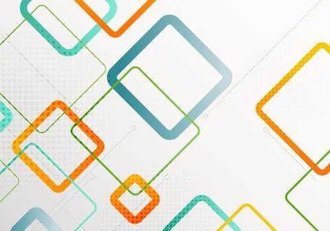 Abstract square pattern geometric design artwork with line simple pattern. Stock Illustration