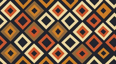 Abstract square pattern in vibrant brown, red, and orange hues Stock Photos