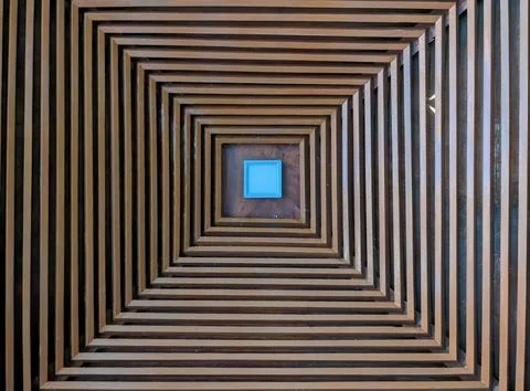 Abstract Square Pattern in wooden Stock Photos