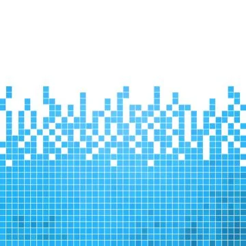 Abstract square pixel mosaic background Stock Illustration