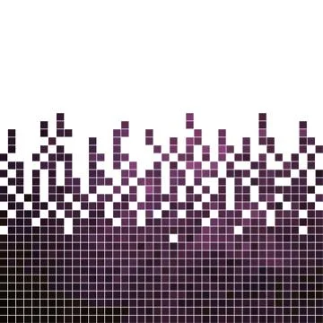 Abstract square pixel mosaic background 库存插图