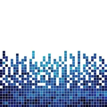 Abstract square pixel mosaic background Stock Illustration