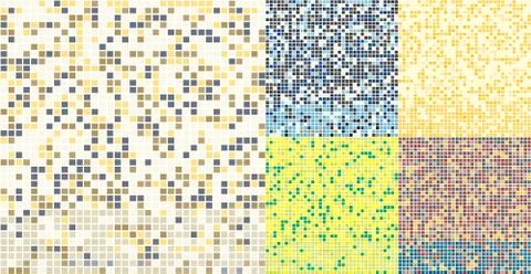 Abstract square pixel mosaic background. Seamless colorful tiles pattern. Stock-Illustration