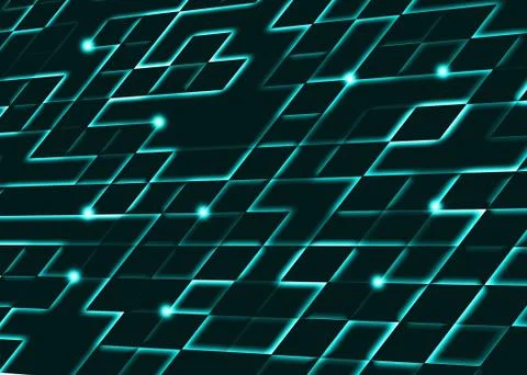 Abstract square pixel mosaic blue green background Stock-Illustration