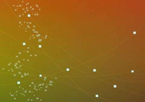 Abstract square pixel mosaic orange background イラスト素材