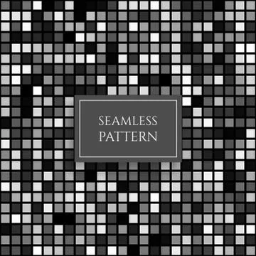 Abstract square pixel mosaic seamless pattern. Vector background. イラスト素材