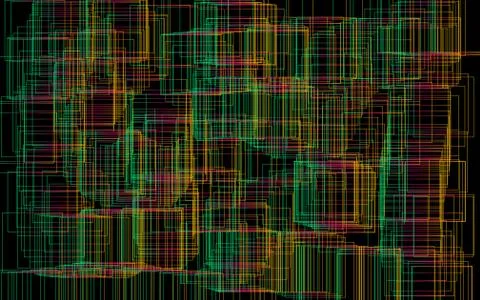 Abstract square plexus - - vector illustration Stock Illustration