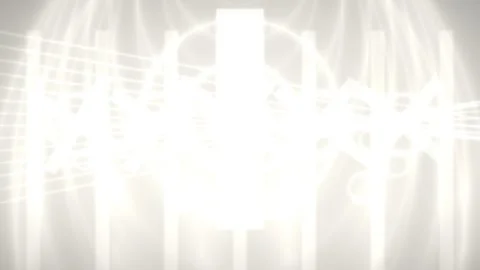 Abstract square radiates lines and circles on soft gray gradient 스톡 동영상 330922616