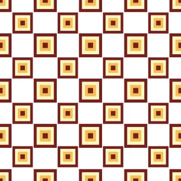 Abstract Square Seamless Pattern Vector on Isolated White Background Stock Illustration