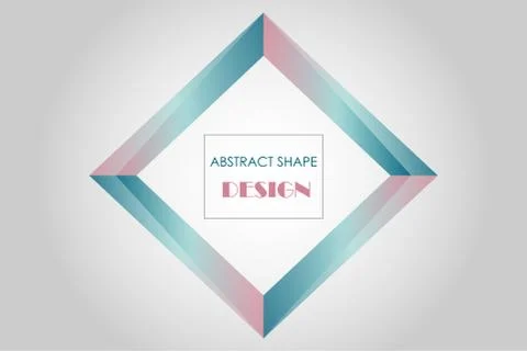 Abstract square shape on a bright background. Line art. Vector illustration.  Stock Illustration