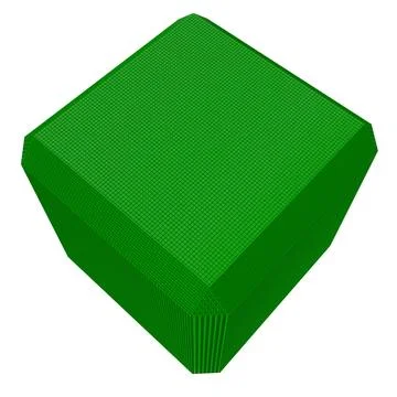 Abstract Square Shape. Isolated on white background. 3D rendering Stock Illustration