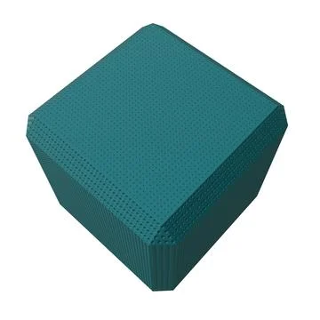 Abstract Square Shape. Isolated on white background. 3D rendering Stock Illustration