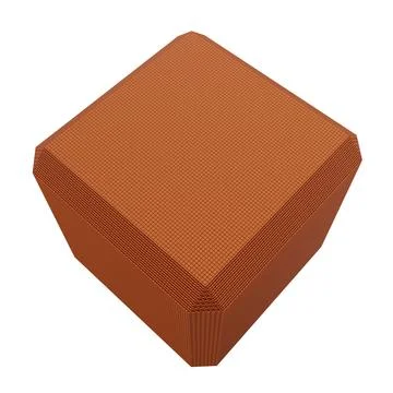 Abstract Square Shape. Isolated on white background. 3D rendering Stock Illustration
