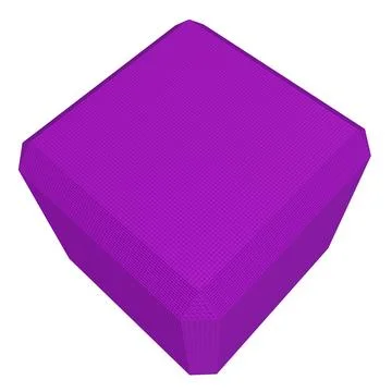 Abstract Square Shape. Isolated on white background. 3D rendering Stock Illustration