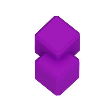 Abstract Square Shape. Isolated on white background. 3D rendering Stock Illustration