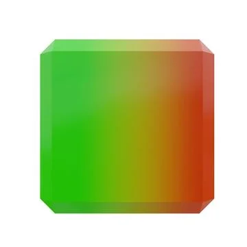 Abstract Square Shape. Isolated on white background. 3D rendering Stock Illustration