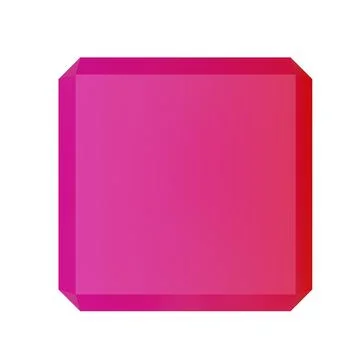 Abstract Square Shape. Isolated on white background. 3D rendering Stock Illustration