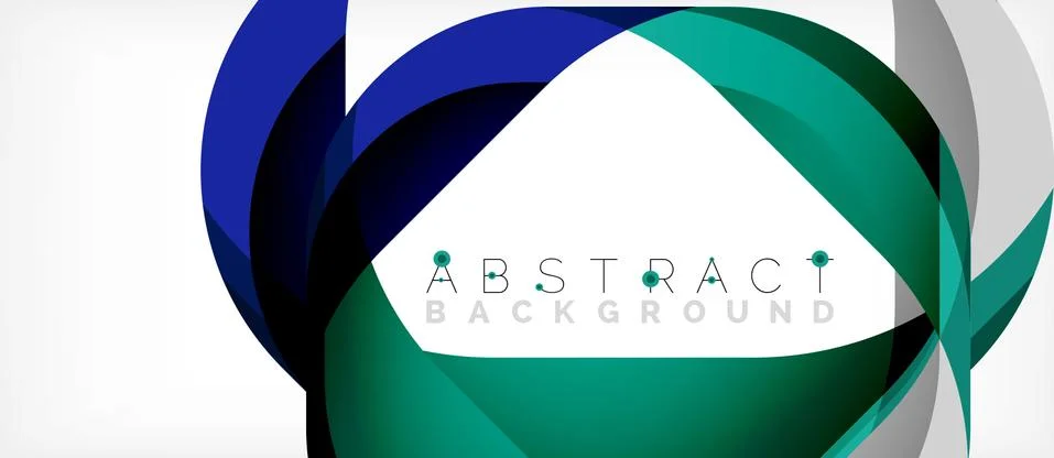 Abstract square shape with overlapping waves, minimal geometric background Illustrazione stock