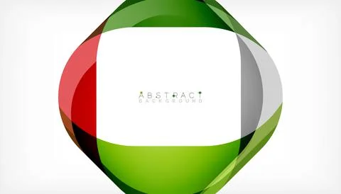 Abstract square shape with overlapping waves, minimal geometric background 스톡 일러스트