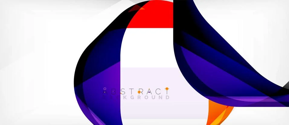 Abstract square shape with overlapping waves, minimal geometric background 스톡 일러스트