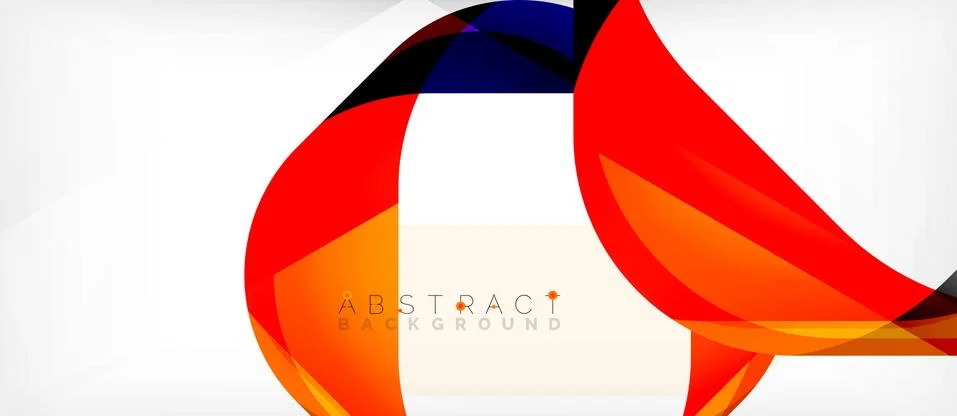 Abstract square shape with overlapping waves, minimal geometric background Illustrazione stock