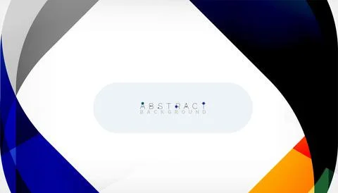 Abstract square shape with overlapping waves, minimal geometric background Stock Illustration