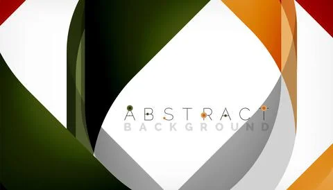 Abstract square shape with overlapping waves, minimal geometric background Stock Illustration