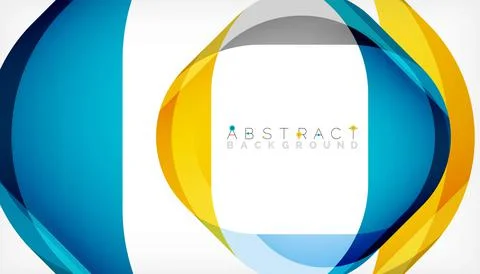 Abstract square shape with overlapping waves, minimal geometric background 스톡 일러스트