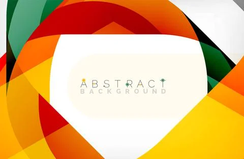 Abstract square shape with overlapping waves, minimal geometric background Stock Illustration