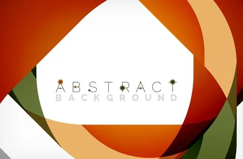 Abstract square shape with overlapping waves, minimal geometric background Stock Illustration