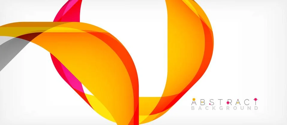 Abstract square shape with overlapping waves, minimal geometric background Illustrazione stock