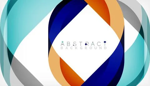 Abstract square shape with overlapping waves, minimal geometric background 스톡 일러스트